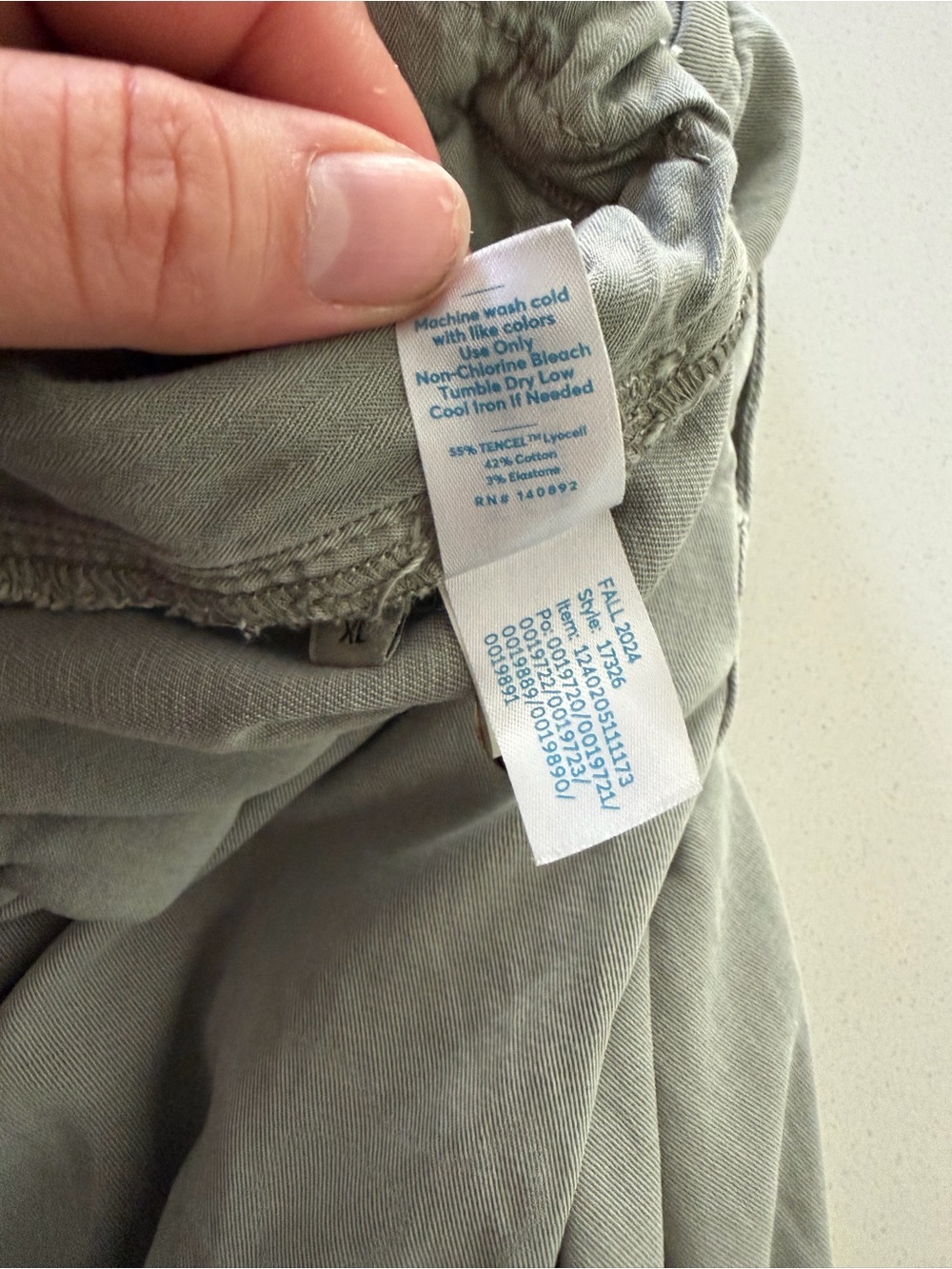 Marine Layer Mid Rise Faded Olive Green Straight Leg Womens Pants Size XL - Picture 9 of 10